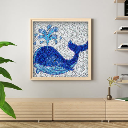 Cartoon Whale - Special Shaped Drill Diamond Painting 18*18CM