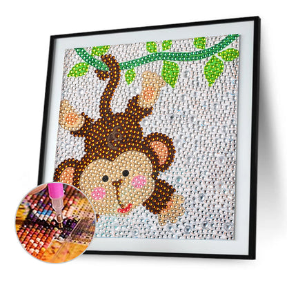 Cartoon Monkey - Special Shaped Drill Diamond Painting 18*18CM