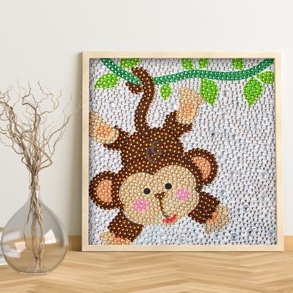 Cartoon Monkey - Special Shaped Drill Diamond Painting 18*18CM