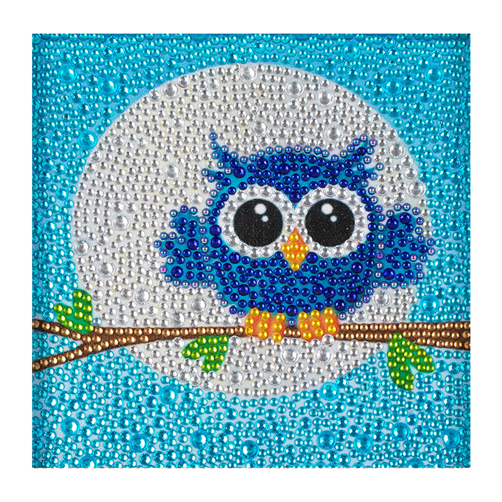 Cartoon Owl - Special Shaped Drill Diamond Painting 18*18CM