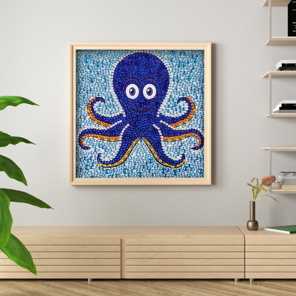 Cartoon Octopus - Special Shaped Drill Diamond Painting 18*18CM
