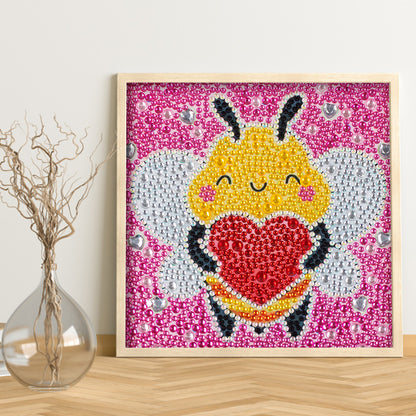 Cartoon Bee - Special Shaped Drill Diamond Painting 18*18CM