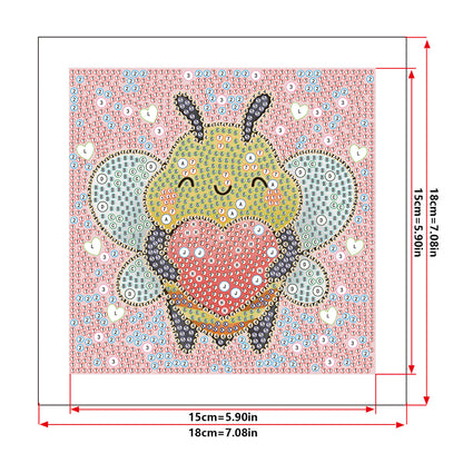 Cartoon Bee - Special Shaped Drill Diamond Painting 18*18CM