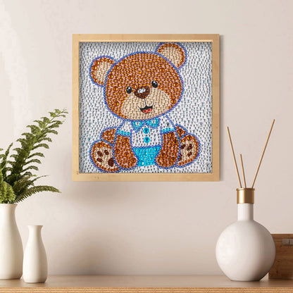 Cartoon Bear - Special Shaped Drill Diamond Painting 18*18CM