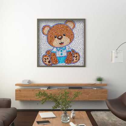 Cartoon Bear - Special Shaped Drill Diamond Painting 18*18CM