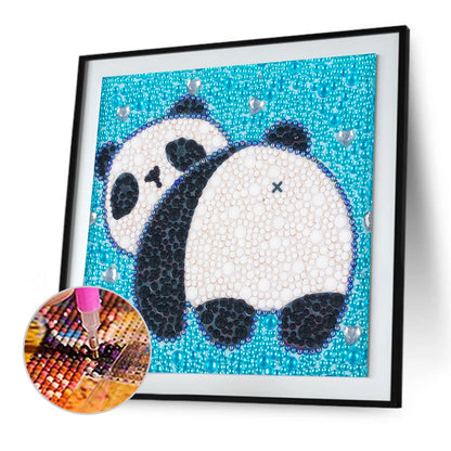 Cartoon Panda - Special Shaped Drill Diamond Painting 18*18CM