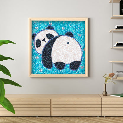 Cartoon Panda - Special Shaped Drill Diamond Painting 18*18CM