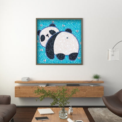 Cartoon Panda - Special Shaped Drill Diamond Painting 18*18CM