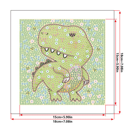 Cartoon Dragon - Special Shaped Drill Diamond Painting 18*18CM