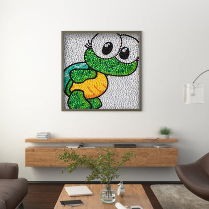 Cartoon Turtle - Special Shaped Drill Diamond Painting 18*18CM