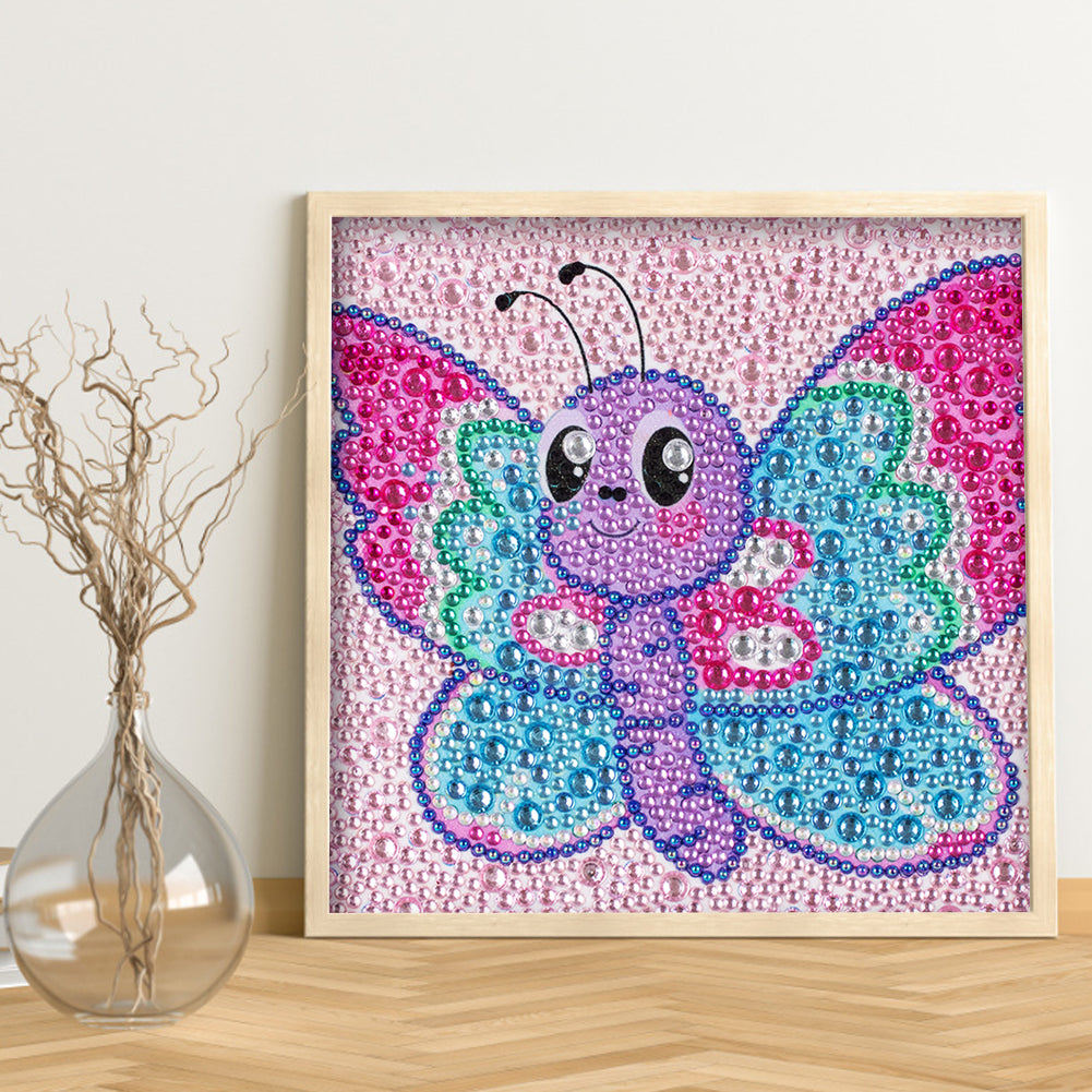 Cartoon Butterfly - Special Shaped Drill Diamond Painting 18*18CM