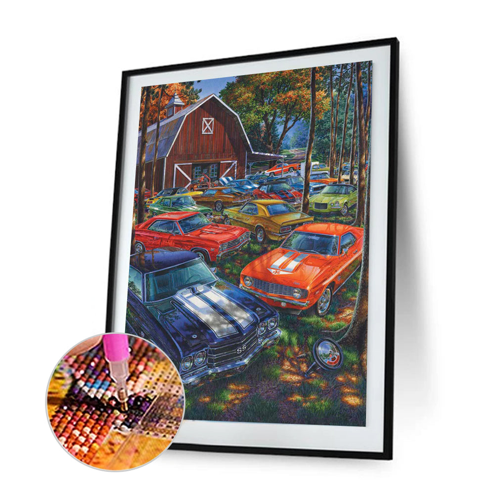 Forest Parking - Full Round Drill Diamond Painting 35*45CM