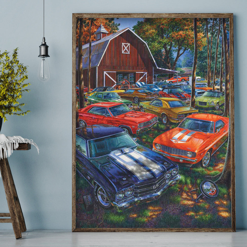 Forest Parking - Full Round Drill Diamond Painting 35*45CM