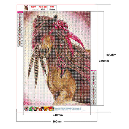 Horse - Full Round Drill Diamond Painting 30*40CM
