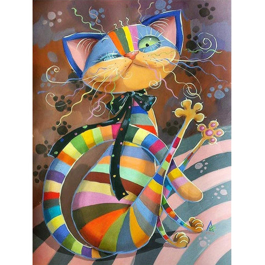 Cat - Full Round Drill Diamond Painting 30*40CM