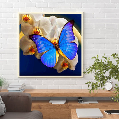 Butterfly Flower - Full Round Drill Diamond Painting 30*30CM