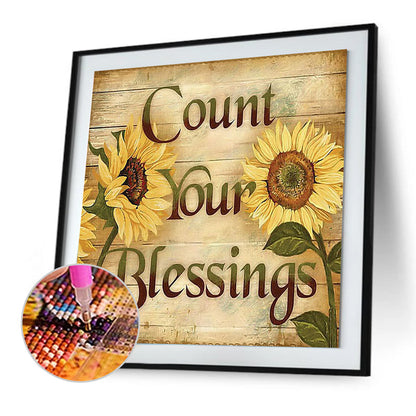 Blessings Letter - Full Round Drill Diamond Painting 30*30CM