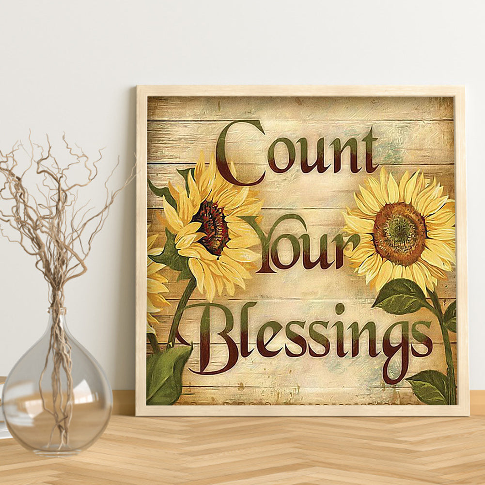 Blessings Letter - Full Round Drill Diamond Painting 30*30CM