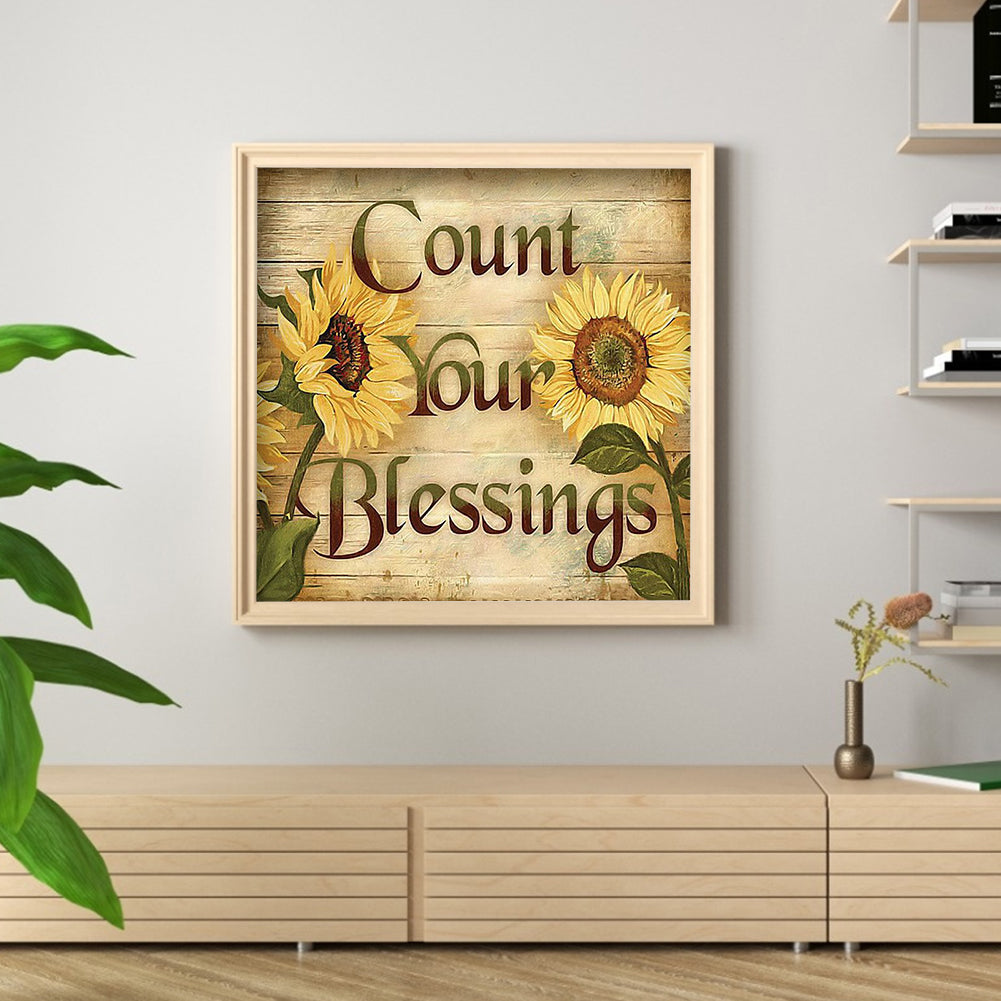 Blessings Letter - Full Round Drill Diamond Painting 30*30CM