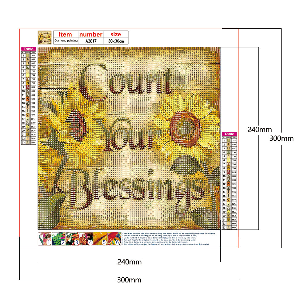 Blessings Letter - Full Round Drill Diamond Painting 30*30CM