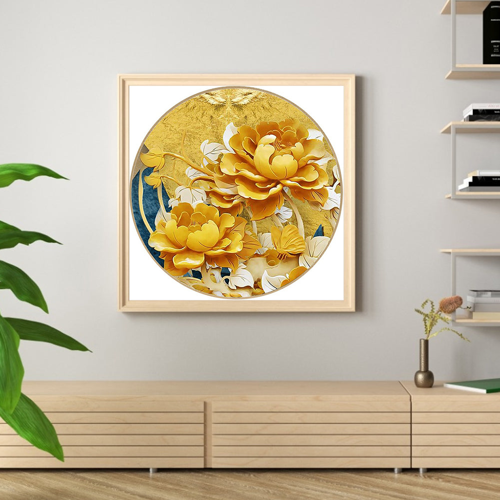 Peony - Full Round Drill Diamond Painting 40*40CM