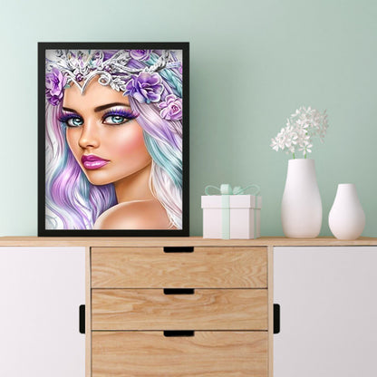 Purple Beauty - Full Round Drill Diamond Painting 40*50CM