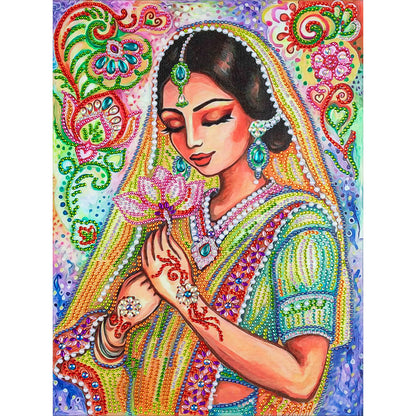 Girl - Special Shaped Drill Diamond Painting 30*40CM