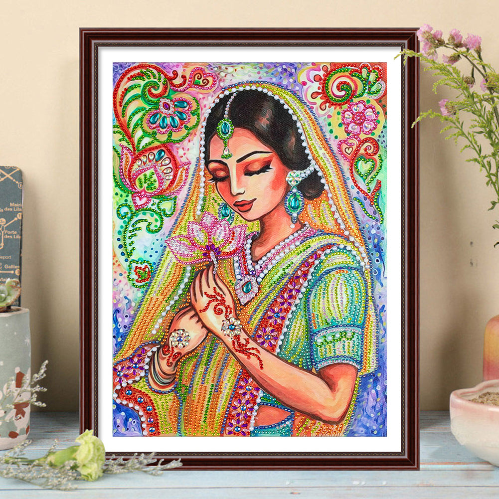 Girl - Special Shaped Drill Diamond Painting 30*40CM