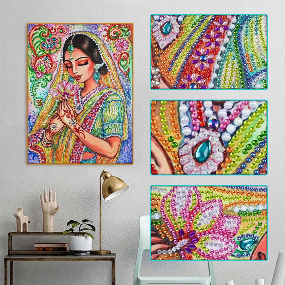 Girl - Special Shaped Drill Diamond Painting 30*40CM