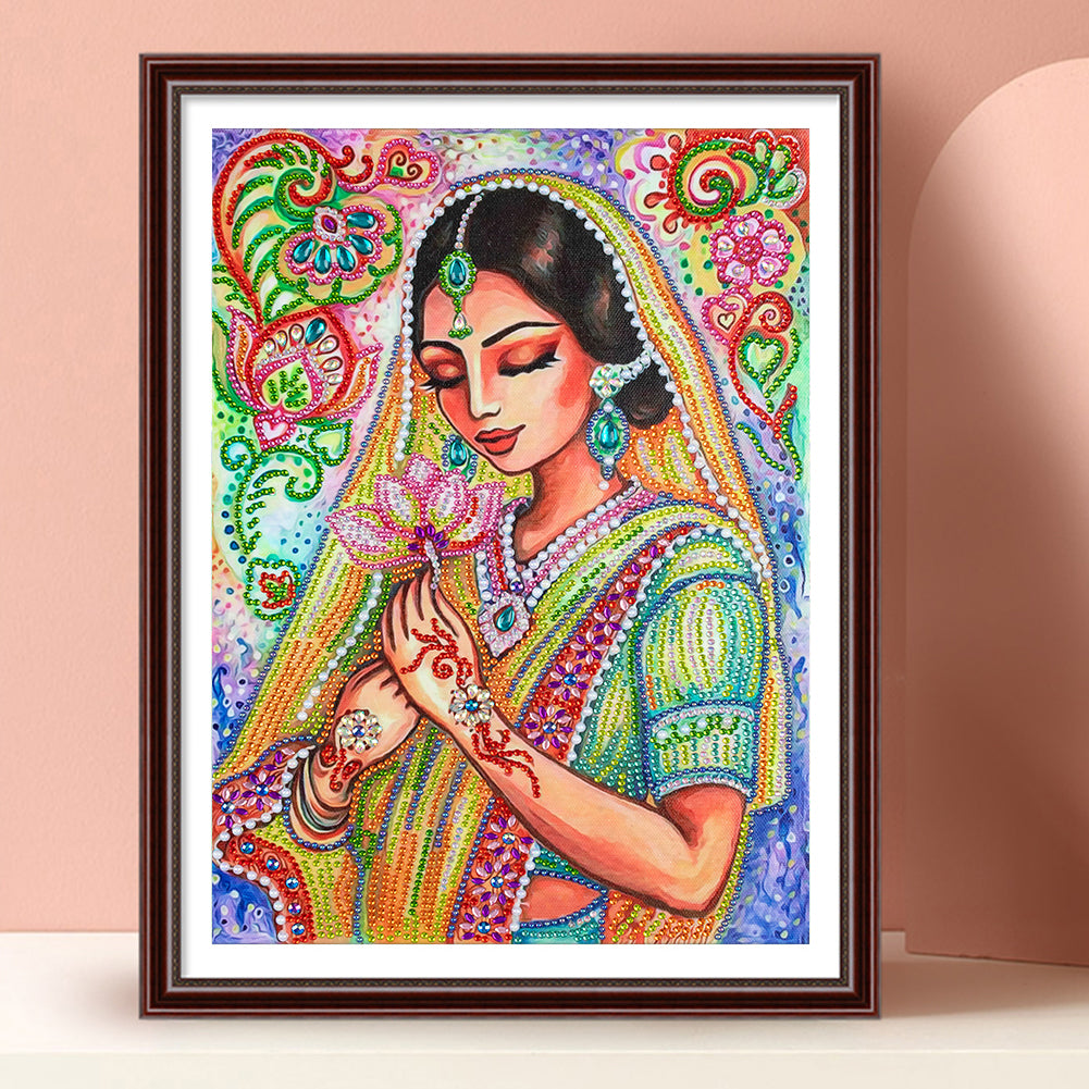 Girl - Special Shaped Drill Diamond Painting 30*40CM