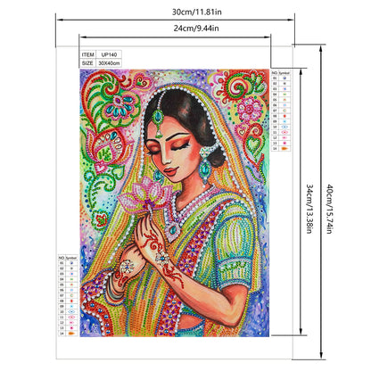 Girl - Special Shaped Drill Diamond Painting 30*40CM