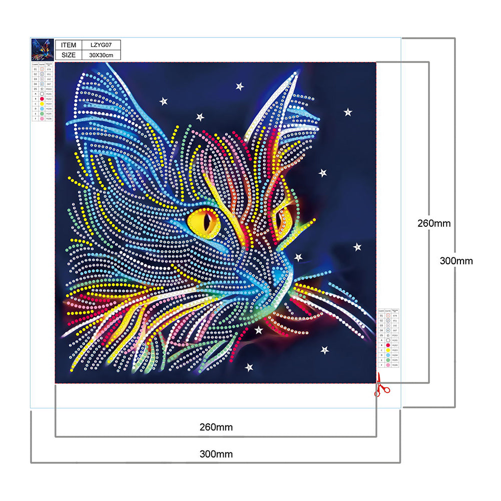 Luminous Animals - Special Shaped Drill Diamond Painting 30*30CM