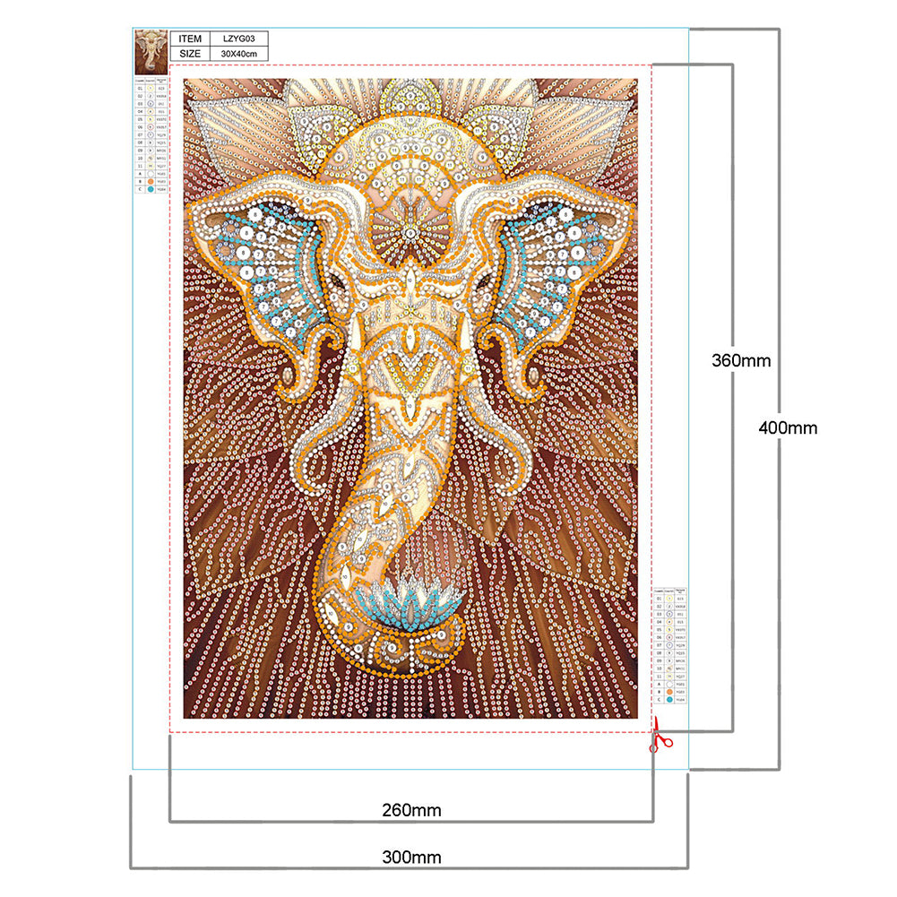 Luminous Animals - Special Shaped Drill Diamond Painting 30*40CM