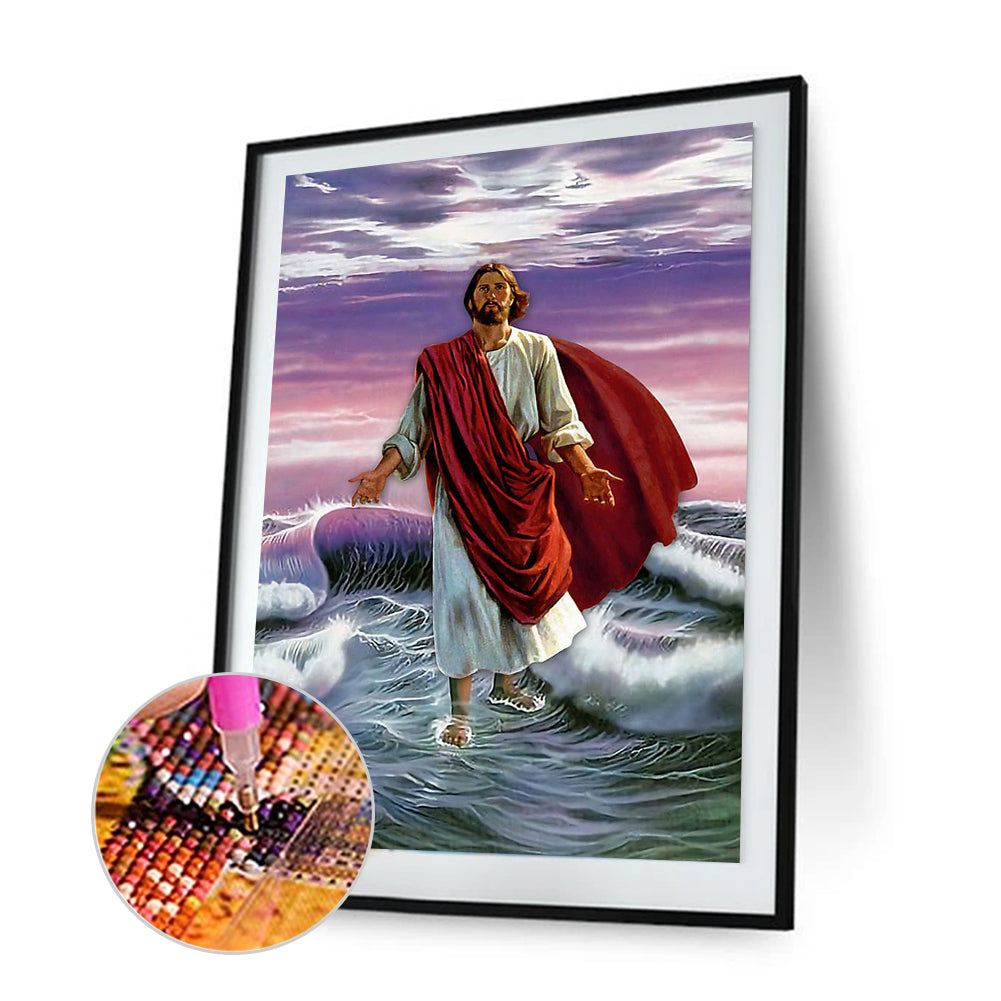 Coming Jesus - Full Round Drill Diamond Painting 35*50CM