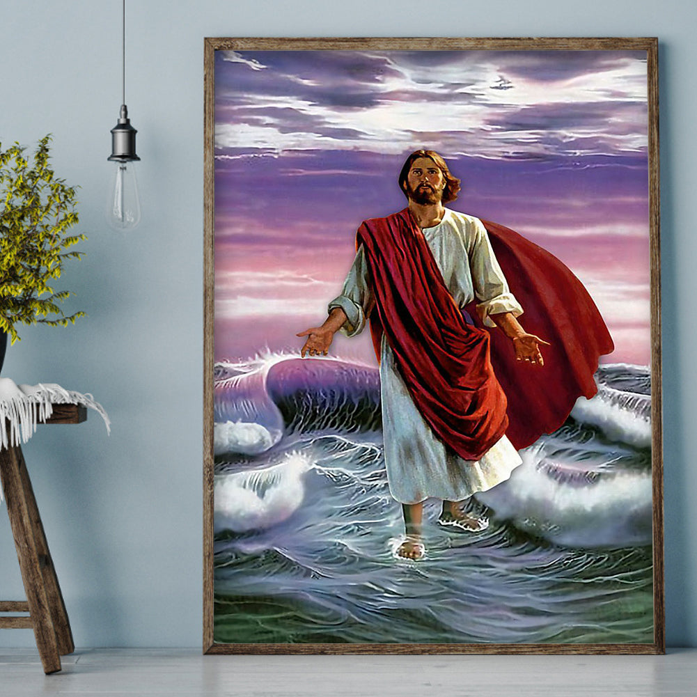 Coming Jesus - Full Round Drill Diamond Painting 35*50CM