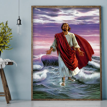 Coming Jesus - Full Round Drill Diamond Painting 35*50CM