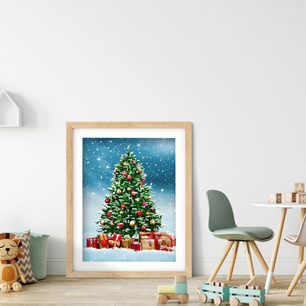 Christmas Tree - Full Round Drill Diamond Painting 30*40CM