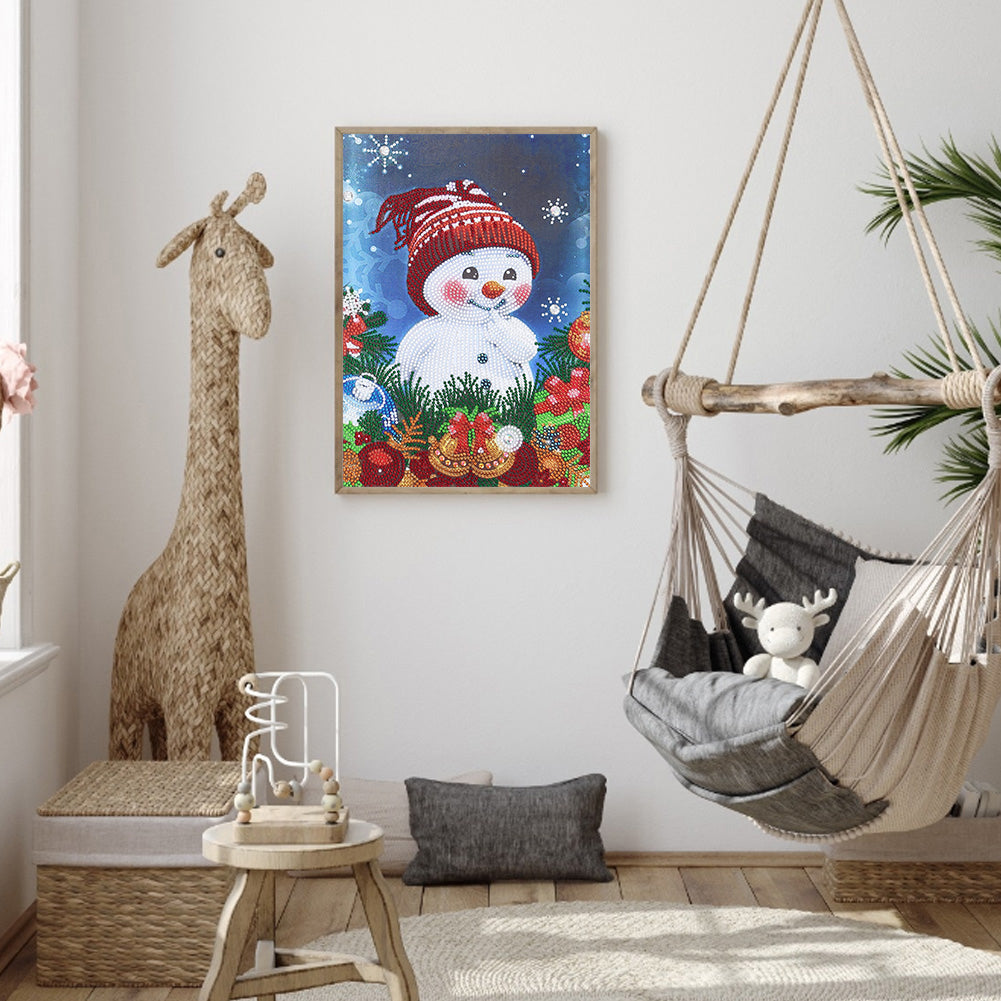 Snowman - Special Shaped Drill Diamond Painting 30*40CM