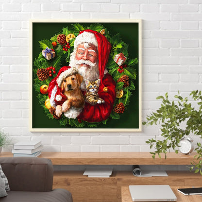 Garland Dog - Full Square Drill Diamond Painting 40*40CM