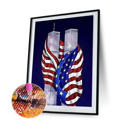 Flag Twin - Full Square Drill Diamond Painting 30*40CM