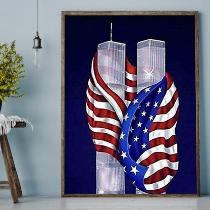 Flag Twin - Full Square Drill Diamond Painting 30*40CM