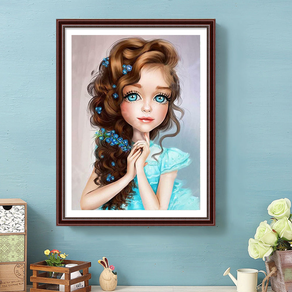 Flower Girl - Full Round Drill Diamond Painting 30*40CM