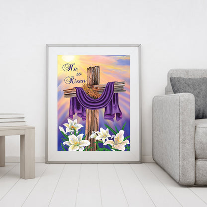 Cross - Full Round Drill Diamond Painting 30*40CM