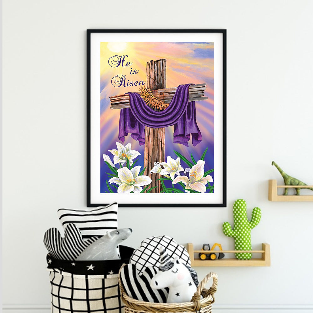 Cross - Full Round Drill Diamond Painting 30*40CM