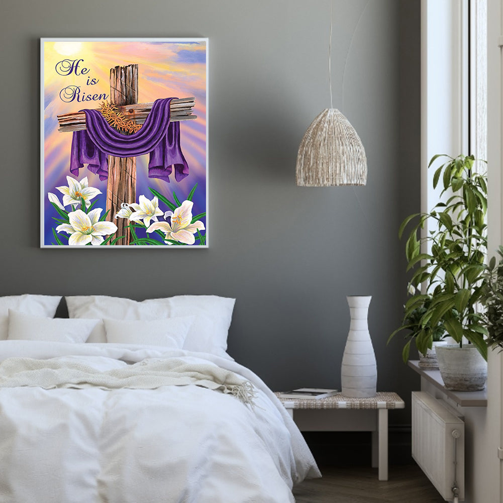 Cross - Full Round Drill Diamond Painting 30*40CM