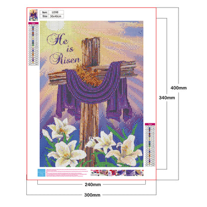Cross - Full Round Drill Diamond Painting 30*40CM