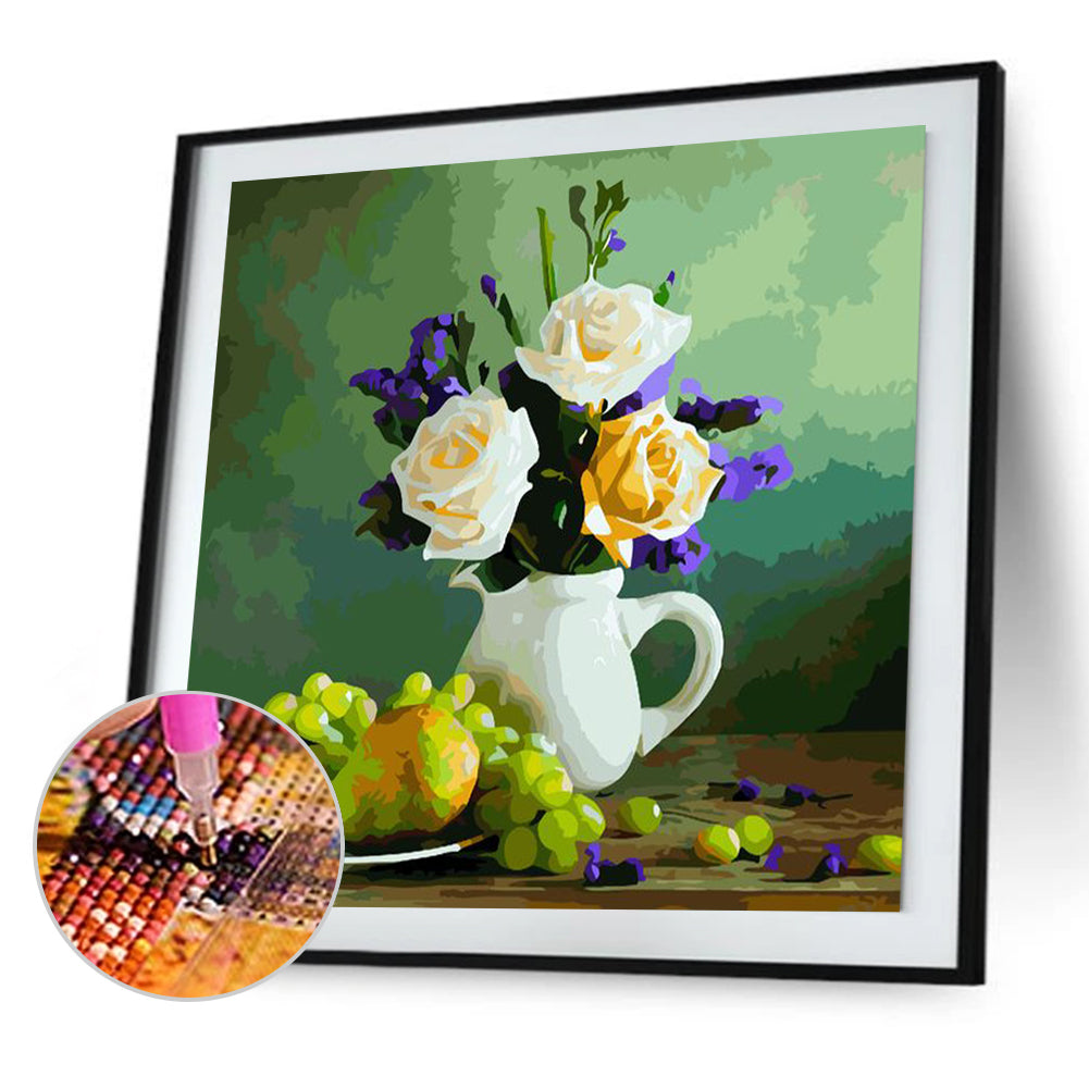 Flowers - Full Square Drill Diamond Painting 40*40CM