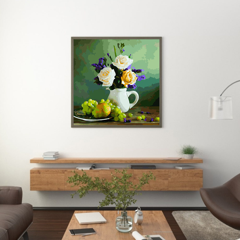 Flowers - Full Square Drill Diamond Painting 40*40CM