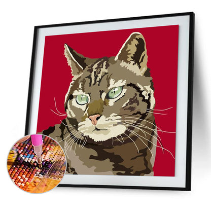 Cat - Full Square Drill Diamond Painting 40*40CM