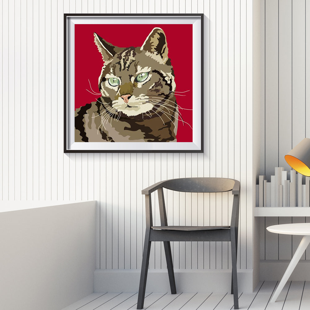 Cat - Full Square Drill Diamond Painting 40*40CM